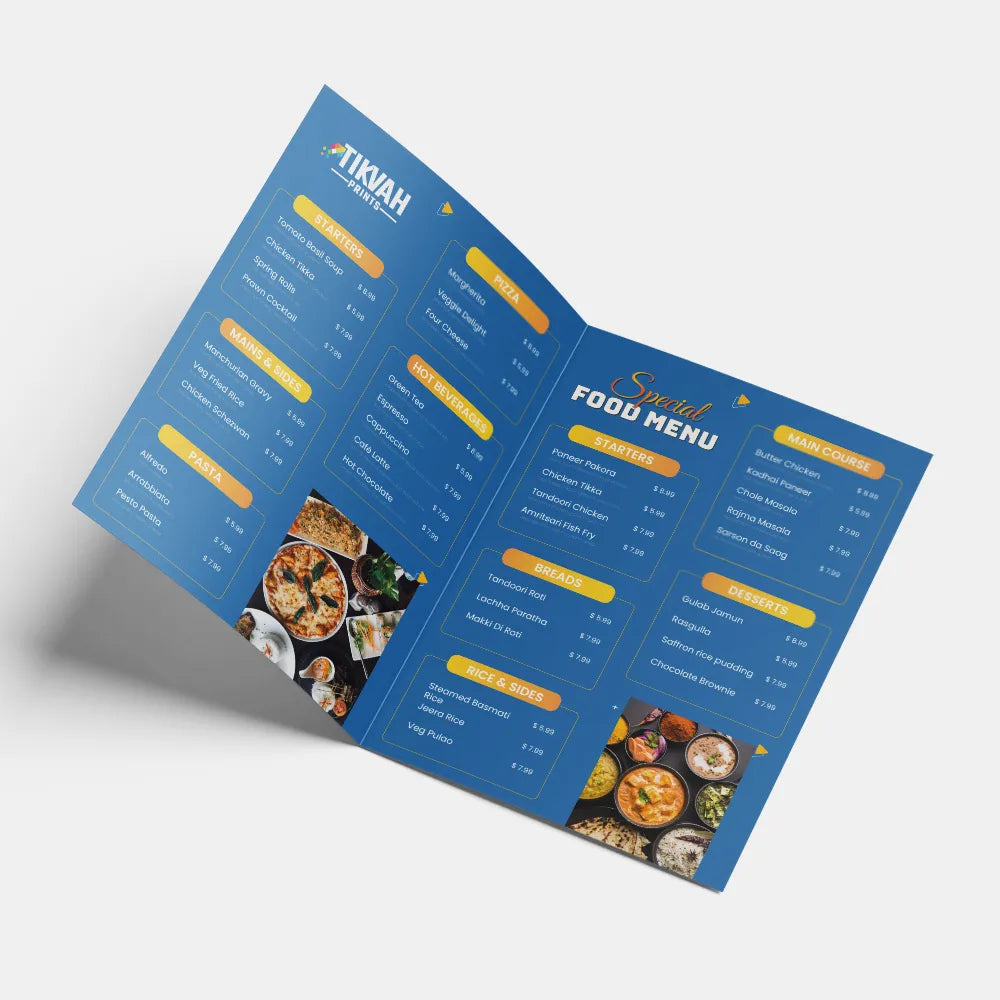 Half Fold Menus